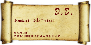 Dombai Dániel névjegykártya