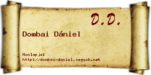 Dombai Dániel névjegykártya